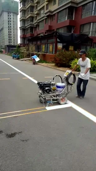 Máquina de marcação de linha rodoviária de tinta fria por pulverização mal ventilada